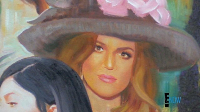 Khloe Kardashian peint par Mr. Brainwash dans le style de Renoir. 