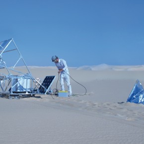 Sculpture de sable éco-technologique